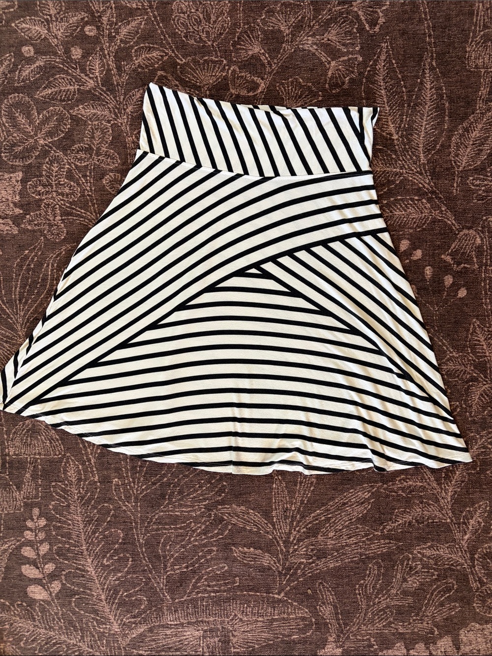 Black and White Stripe Skirt